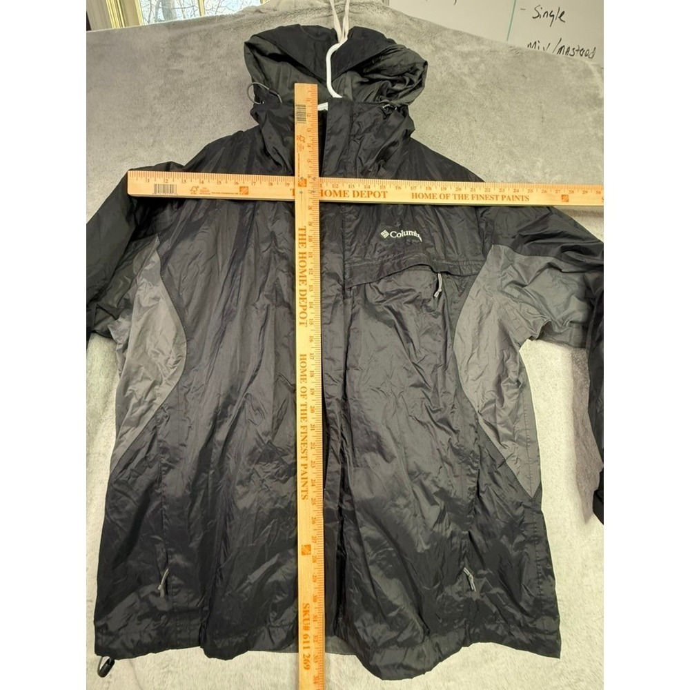 Columbia Omni Tech Waterproof Breathable Jacket Hooded Dark Gray Mens XL - Picture 5 of 5